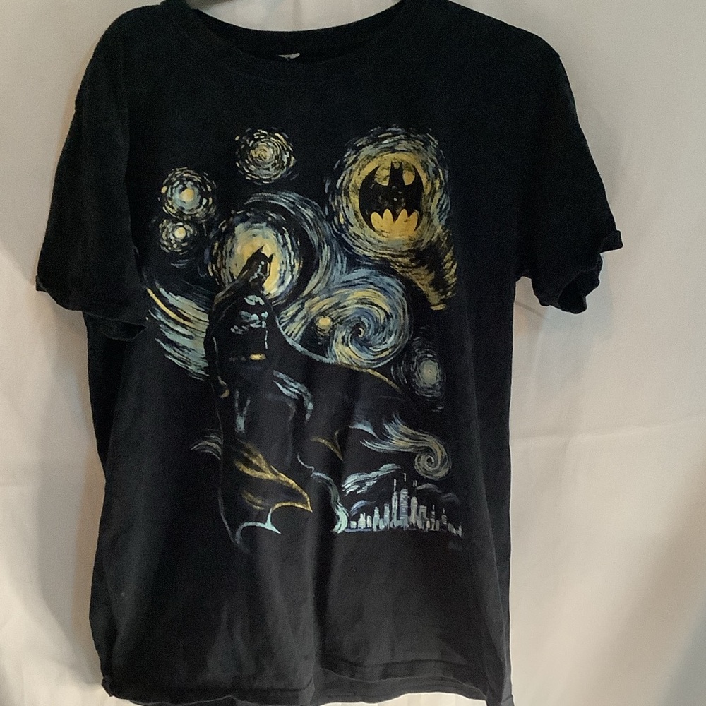 DC Comics Black and Yellow Batman Starry Night Tee